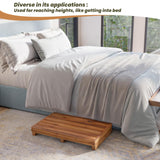 TINAMO 3.5" One Step Stool for Elderly, Acacia Wood High Riser Step Stool for Bed - 550 Lbs Wooden Mobility Stepping Stools for Adults, Kids/Bedside, Bathroom, Kitchen, Garden (Acacia, 3.5" Height)