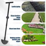 EUIJOIP Heavy Duty Edger Lawn Tool, 34-49 in Adjustable Carbon Steel Weed Cutter with Comfort-Grip Rubber Handle – Ideal for Lawn Edging, Yard Maintenance, and Garden Landscaping, Black