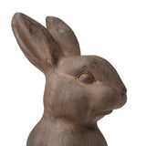 Glitzhome Rabbit Garden Statue Outdoor Standing Bunny Sculpture Lawn Decor, 22.75 Inch, Bronze