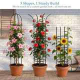 DEVISEFUN 6.6ft 100% Metal Obelisk Trellis for Climbing Plants Outdoor