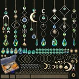 Sun Catcher Kits for Adults, 228pcs DIY Suncatcher Making Supplies Arts and Crafts for Girls Women Hanging Ornaments for Indoor Windows Prism with Crystal Balls Gift for Birthday Mother's Day