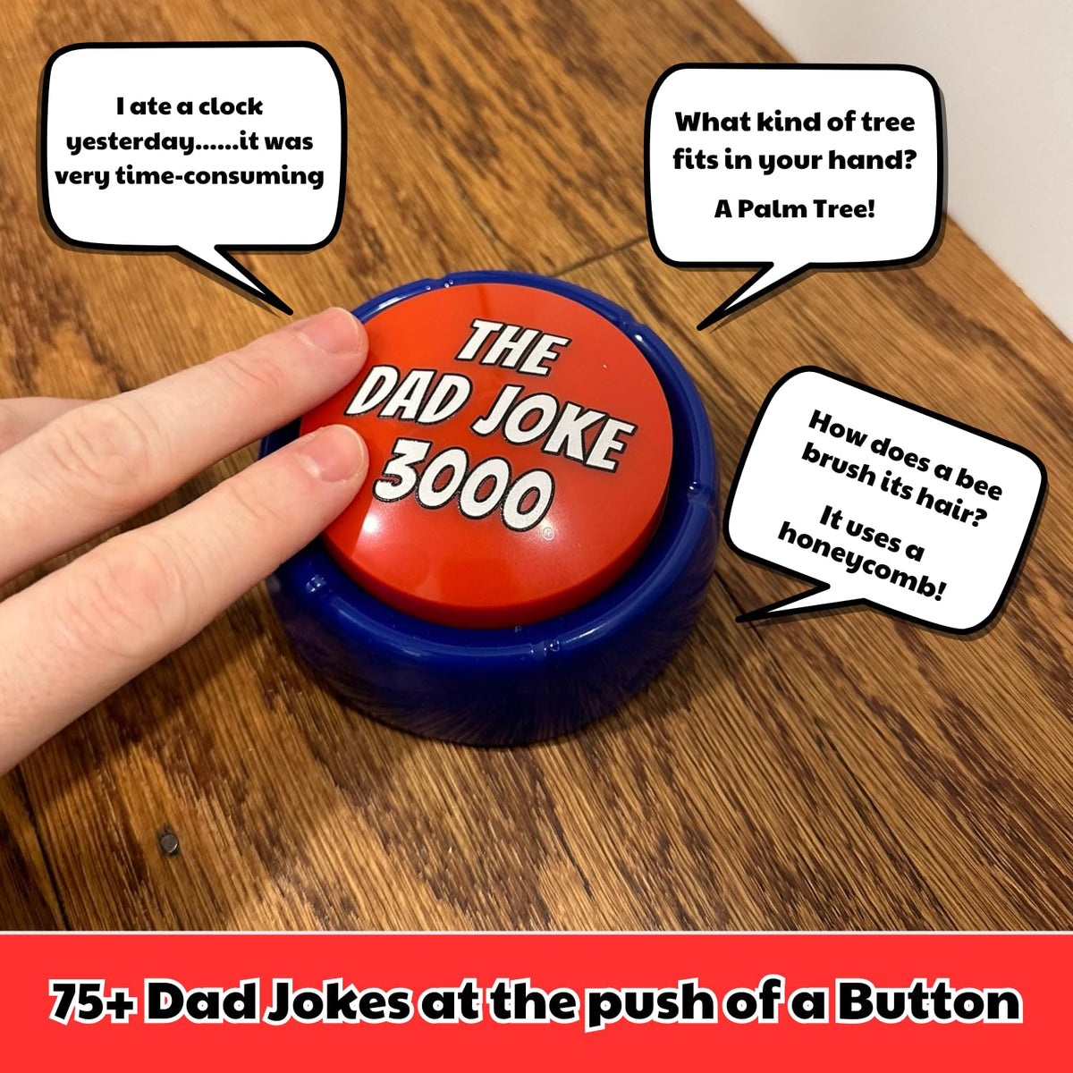 Gifts for Dad and Fathers - Features 75+ Extra Funny Dad Jokes at The Push of a Button - Dad Gifts from Daughter, Dad Birthday Gift, White Elephant Gifts, Gifts for Men