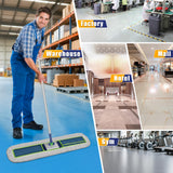 Enspoway 41" Large Commercial Dust Mop Push Broom for Janitor Dry Sweeping