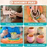 Aujazyble Pottery Wheel for Kids - Complete Pottery Painting Kit Art Supplies Arts and Crafts for Girls Boy Kids Toy, Birthday Halloween Christmas Gift for Kids Ages 6 7 8 9 10 11 12+, (Dog)