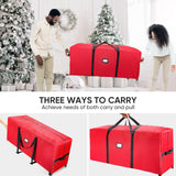 BALEINE 7.5 ft Rolling Christmas Tree Storage Bag, 2 Swivel Wheels for Easy Moving, Heavy Duty 600D Oxford Fabric Extra Large Artificial Christmas Tree Bag with Reinforced Carry Handles (Grey)