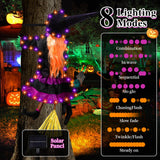 ILLUMINEW Halloween Decorations Outdoor, Solar Witch, Orange Purple