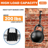 Joneaz 8 Pcs 48" Adjustable Bungee Cords with Hooks, Heavy Duty UV Resistant Shock Straps with Carabiner Clips