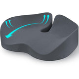 Seat Cushion for Office Chairs - Tailbone & Sciatica & Hip & Coccyx & Low Back Pain Relief Pillow - Memory Foam Pressure Relief Cushion for Long Sitting for Gaming, Compute, Desk Chair, Car Seat