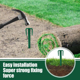Nuanchu 100 Pcs 4 Inch Stakes Sod Garden Stakes Bulk, Landscape Garden Stake for Membrane, Sod Staples Tent Stake, Netting, Turf, Landscaping and Gardening