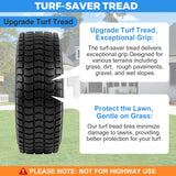 RRQ 4.10/3.50-4 Flat Free Tire and Wheel, 10" Heavy Duty Solid Tire, 2 Pack