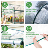 KOL 27x19x76 in PVC Cover 5-Tier Mini Greenhouse, Indoor Outdoor