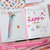 JIALILI Diary with Lock for Girls, Password Locked Journals for Teen Girls, Secret Diary Gifts for 9 10 11 12 Year Old Girls, Kids Journals Set for Ages 8-12 Teenage