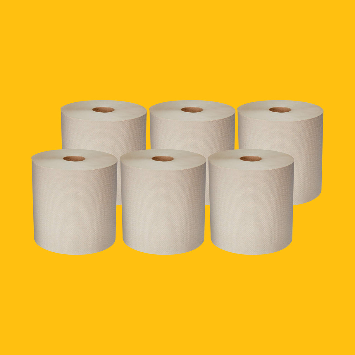 AmazonCommercial 1-Ply Kraft 7.9' Hard Roll Paper Towels (SOFI-011) Bulk for Business |Made from 100% Recyclable Material |Compatible with Universal Dispensers|800 feet per Roll (6 Rolls)