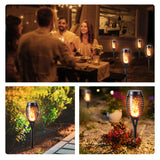 Toodour Solar Torch Flame Lights, 6 Pack Solar Lights Outdoor with Flickering Flame, Waterproof Patio Light Landscape Decoration Lighting for Garden, Lawn, Yard, Outdoor Decorations