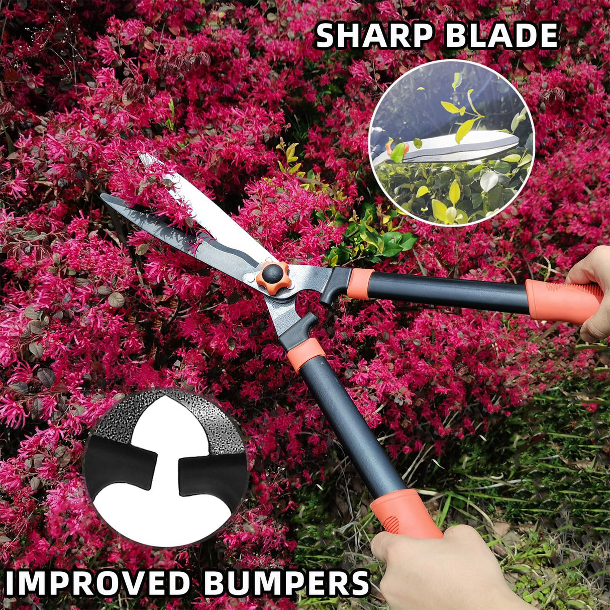 YRTSH Loppers Hedge Shears & Pruners Combo Set 3-Piece Hedge Clippers, Heavy Duty Tree & Shrub Care Kit for Yard, Lawn & Garden, Professional Branch Cutter Tree Trimmer for Indoor & Outdoor Gardening