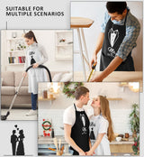 Mr and Mrs Aprons for Couples Gifts - Anniversary, Bridal Shower, Wedding, Engagement gifts for Couples, Christmas Gifts for Couple, His and Her Gifts, 8 Pack Kitchen Cooking Apron Gift Set