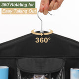 EXLIFBAG Wrapping Paper Storage, Double-Sided Hanging Storage, Black