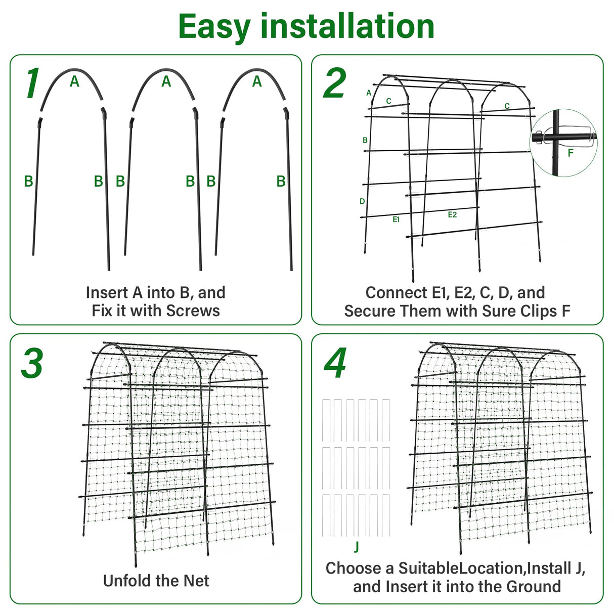 Toriexon Garden Arch Trellis for Climbing Plants