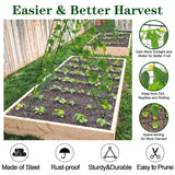 Kyrieval 48" Hx 18" L Cucumber Trellis for Garden A Frame Plant Support for Raised Bed, Outdoor Indoor Plant Garden Trellis for Climbing Plants