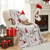 Cozy Bliss Gnome Throw Blanket Christmas Blanket Warm MilkyPlush™ Throw Blanket,Ultra Soft Cozy Blankets for Couch,Sofa and Bed(Xmas Gnome,60"x80")