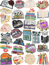 JUNEBRUSHS 84PCS Book Enamel Pins, Cartoon Books Brooch Pins for Teacher Student Readers Book Lovers Party Favor Gifts Supplies Backpack Clothes Hat Accessories