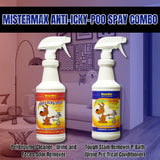 Mister Max Anti Icky Poo Enzyme Cleaner Spray Combo - Pet Urine Odor Remover & Tough Stain Remover with P-Bath (Urine Pre-Treat Conditioner)