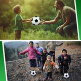 Leyndo 24 Pcs Christmas Operation Gifts Include Deflated Size 5 Soccer Balls with Pumps in Bulk with Needles for Adults Christmas Charity Training Practice Game Play Gifts (Black)