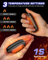 Kesguar Hand Warmers Rechargeable - 2 Pack 14000mAh AI Electric Hand Warmers with Charging Case, Magnetic 2 in 1 Pocket Handwarmers, Portable Heater Gifts for Women/Men/Christmas/Golf/Camping/Hunting
