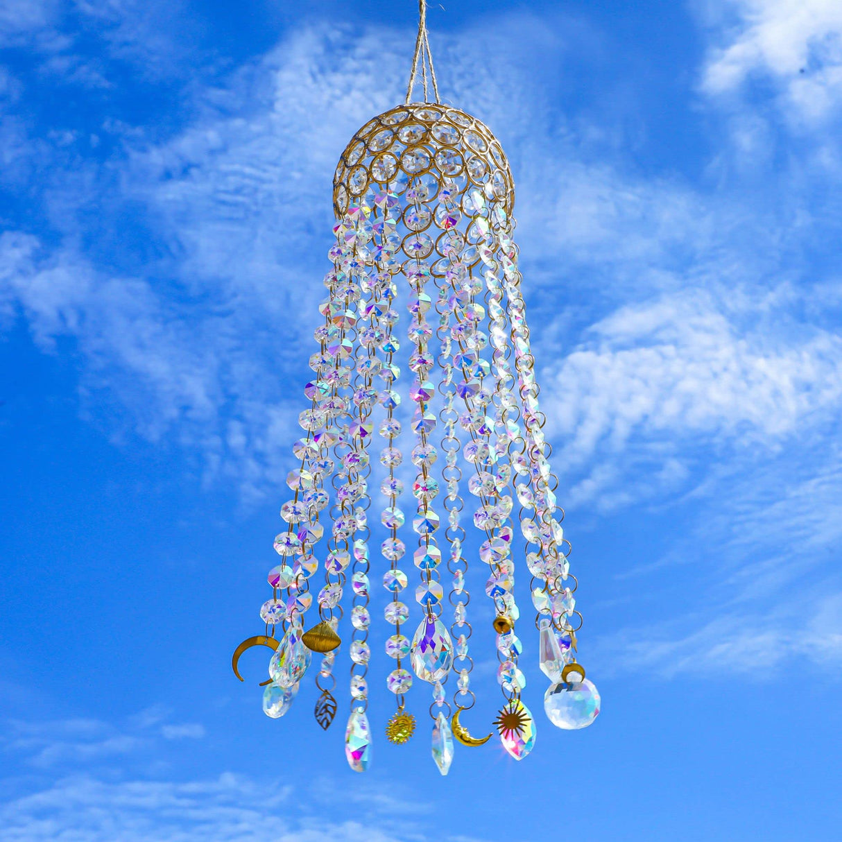 YU FENG Crystal Suncatcher Wind Chimes Window Hanging Rainbow Maker