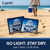 Cooler Shock Reusable Prefilled Ice Packs for Coolers & Lunch Boxes - 48 Hours Long Lasting Cold Freezer Packs for Lunchbox, Non-Toxic Gel Ice Pack for Camping, Lunch Bags, Road Trips, 2 Pack(10"x10")