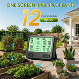 Soil Moisture Meter for Plants,4-in-1 Wireless Soil Tester,Soil Thermometer/Moisture/Sunlight Time,Large Screen,Indoor/Outdoor Plant Water Meter,Garden Soil Test Kit for Lawn,Farm,Houseplants