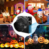 Inflatable Fan Replacement, 3100RPM Air Blower 12V 1A Blow up Fan for Halloween Christmas Inflatables with 3-LED Light Strings for Thanksgiving Indoor Outdoor Holiday Inflatables Decor