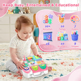 Montessori Toys for 1+ Year Old Girl Gifts, Busy Board Educational Toddler Toy Age 1-2, First Christmas 1st Birthday Gifts for 1+ Year Old Girl Boy