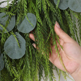 22" Artificial Eucalyptus & Saw Grass Wreath for Front Door Decor