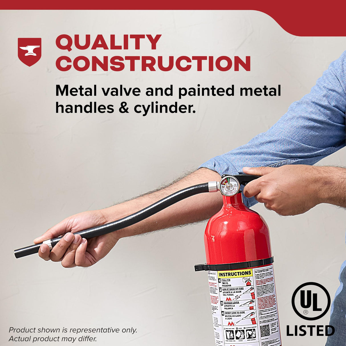 Kidde Living Area Fire Extinguisher for Home, 2-A:10-B:C, KD143-210ABC
