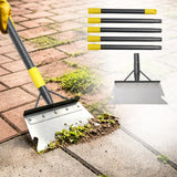 Weed Scraper Tool for Driveway Cracks, Long Handle Floor Scraper for Removing Weeds, Moss & Dirt, Heavy Duty Rustproof Metal Blade, Stand-Up Weeder for Sidewalk, Patio & Lawn Edging