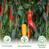 Plant Stakes, 4.8 FT Natural Bamboo Stakes Plant Support Stakes - 25Pcs