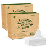 Poesie Laundry Detergent Sheets Fresh Scent 320 Sheet Liquidless Soap Sheets Detergent for Travel Camping Dormitory Hotel