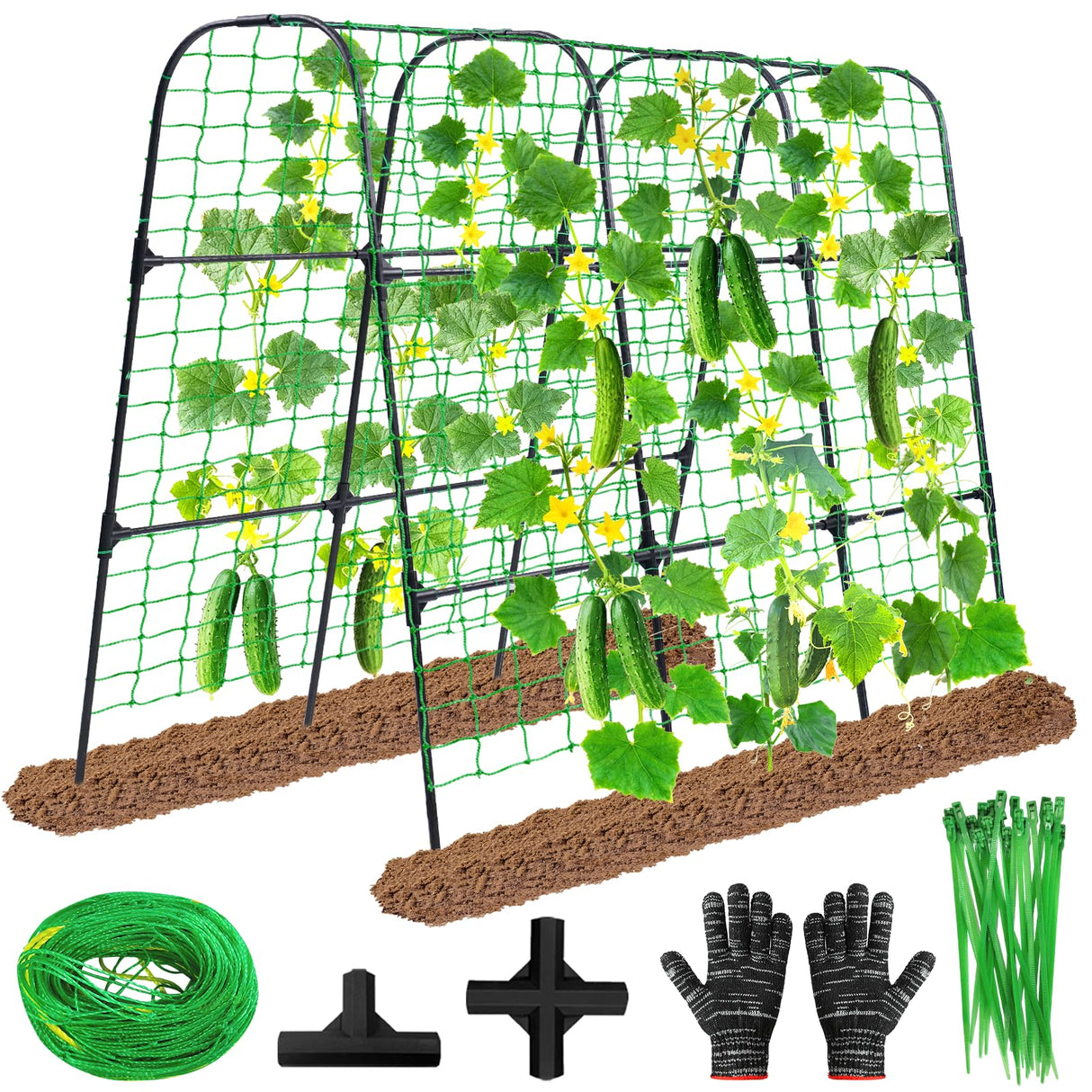 50"x48"Cucumber Trellis, Garden Arch Trellis for Climbing Plants Outdoor