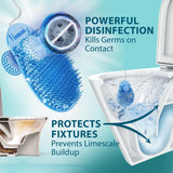 Spargos 12-Pack Rim Hanger Toilet Bowl Cleaner & Urinal Screen All-in-One | Ocean Breeze Splash Guard | Each Lasts 14 Days (5-Month Supply) | Commercial & Home Deodorizer | Gloves Included