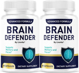 (2 Pack) Brain Defender - Official Brain Defender Supplement Advanced Pills, Natural Brain Defender Brain and Memory Support, Brain Defender Health & Wellness Multivitamin, 120 Capsules for 2 Months