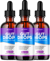 (3 Pack) Gut Drops - Official Gutdrop Supplement Premium Formula, Gutdrops All Natural Liquid Support Advanced Formula Healthy Drops Reviews, Gutdrops Healthy Gut Support, 3 Bottles for 3 Months