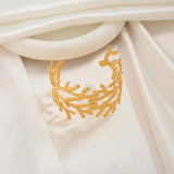 WOWORAMA Chunky Gold Coral Reef Bracelet for Women