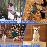 MIGOHI Windproof Dog Sweater Stretchy Medium Dog Sweater for Chilly Day | Dachshund Sweaters for Cold Weather Comfortable Sleeveless Winter Christmas Knitwear for Wiener,Pug,LightBeige,M