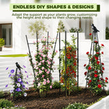 2 Pack Cucumber Trellis, 4FT Cucumber Trellis for Raised Bed, Garden Obelisk Trellis for Climbing Plants Outdoor Rustproof Plants Support for Flower Vine Vegetable Tomato Cage,Potted Plants