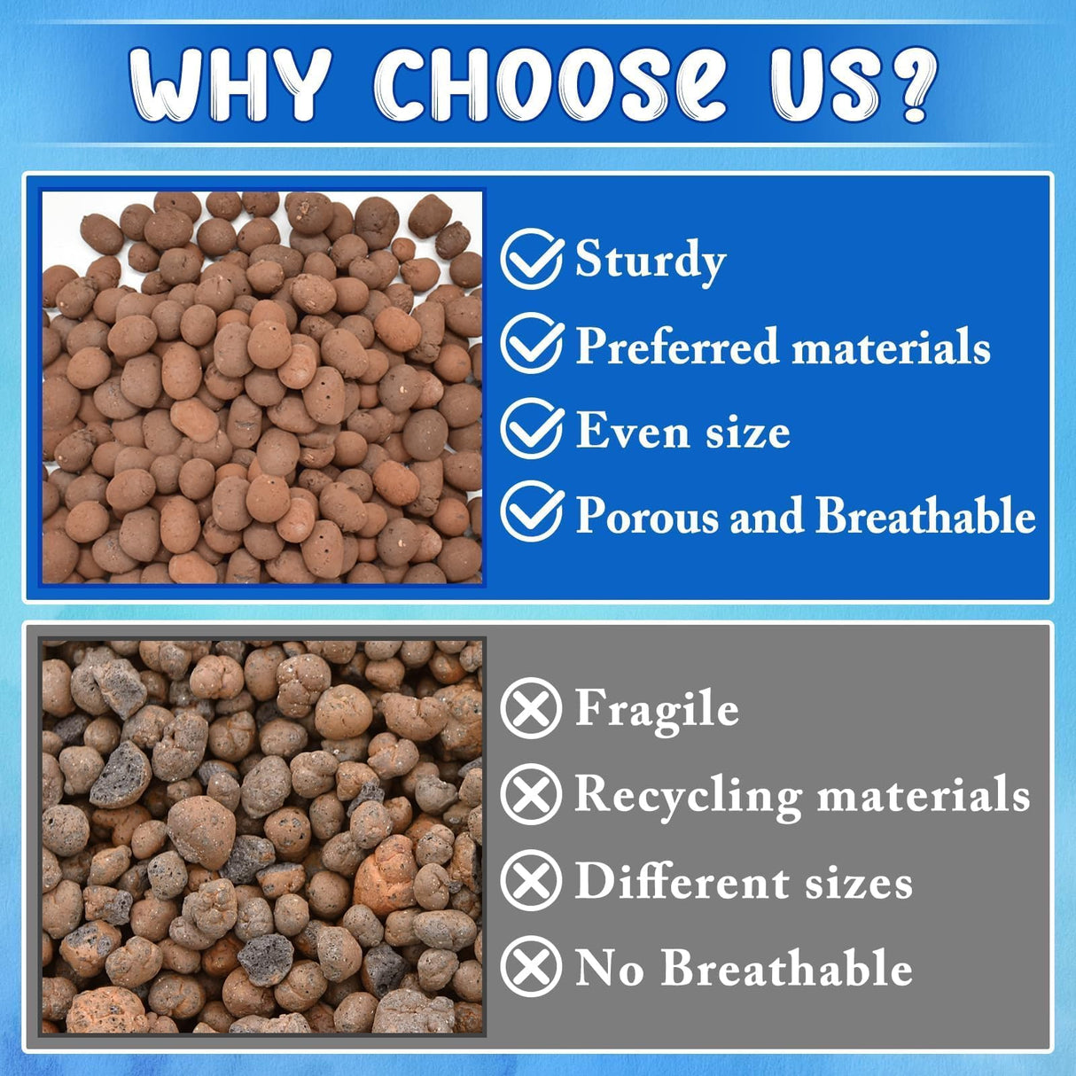 ZeeDix 5LB Leca Clay Pebbles for Plants. Organic Hydroponic Clay Balls