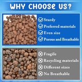 ZeeDix 5LB Leca Clay Pebbles for Plants. Organic Hydroponic Clay Balls