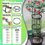 Quibbay Garden Trellis for Climbing Plants Outdoor, 65 Inch Mushroom Top Trellis for Climbing Plants, Plant Trellis Support for Potted Plants Climbing Vine Rose Clematis Vegetable Trellis, 2 Pack