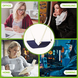 iMissiu Foot Hammock Under Desk Footrest | Adjustable Office Foot Rest Under Desk Hammock | Portable Desk Feet Hammock with Headphones Holder (Black)