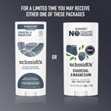 Schmidt's Deodorant Charcoal & Magnesium 2 Count 2.65 oz 48H